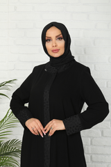 Medine İpeği Fermuarlı Yazlık Ferace
